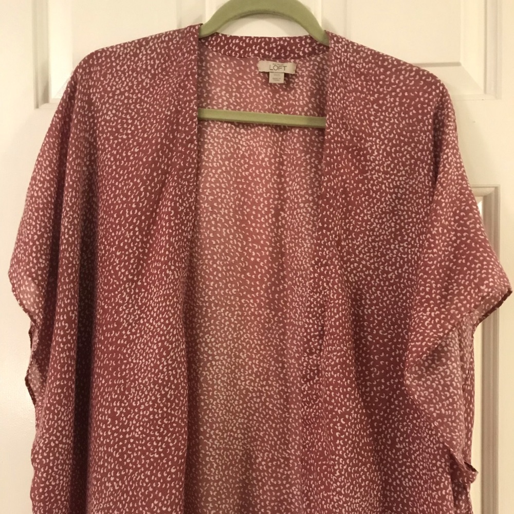 Loft Leopard Print Kimono/Cardigan